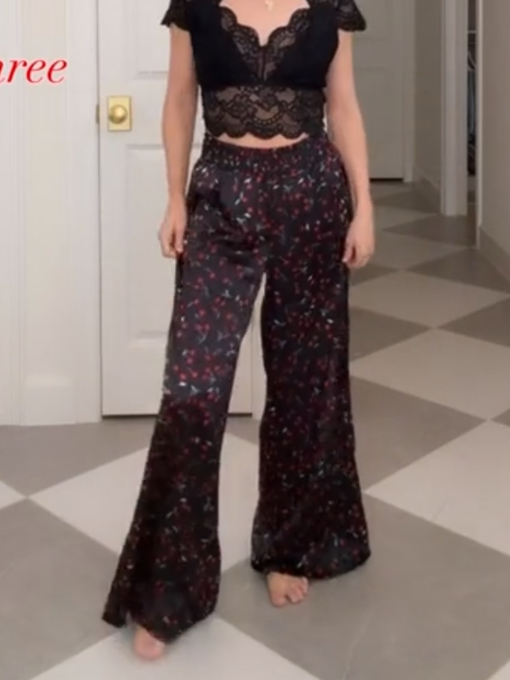 Satin pajama pants